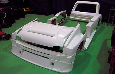 Fibreglass body shell MG Metro 6R4 tubular chassis