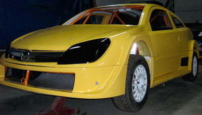 Fibreglass body shell Opel Astra OPC tubular chassis
